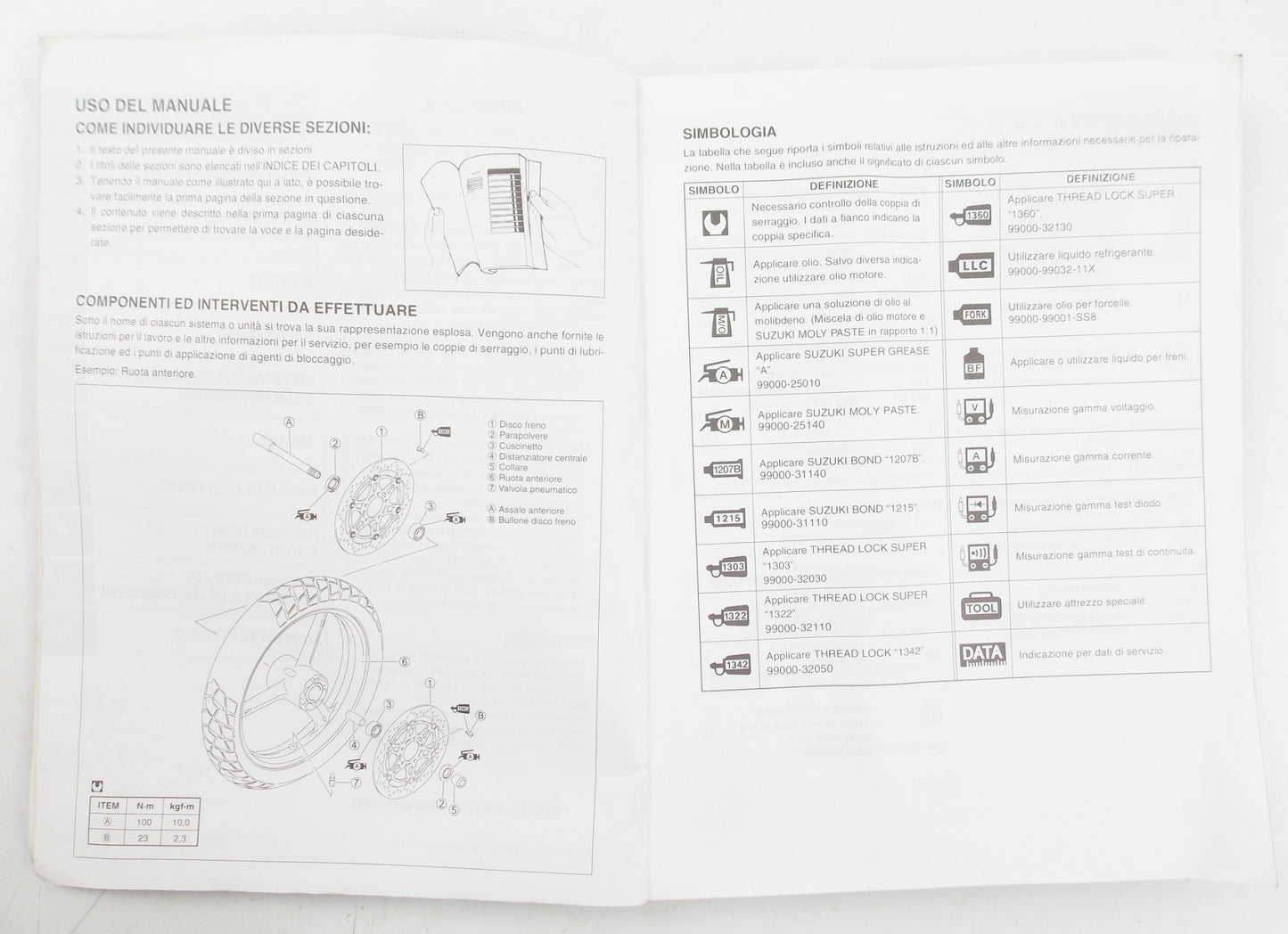 2002 SUZUKI DL V-STROM 1000 SERVICE MANUAL BOOK REPAIR ITALIAN 99500-39230-01B - MotoRaider