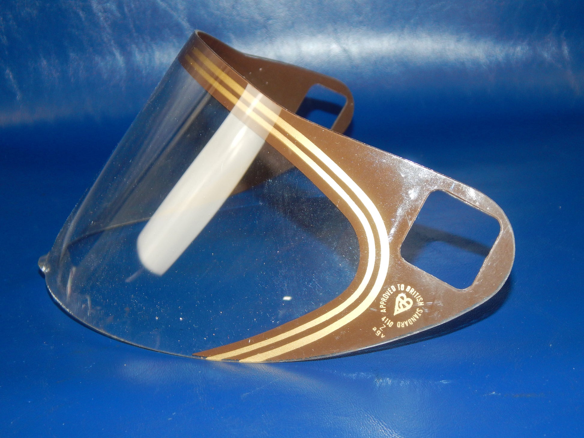 VINTAGE MOTORCYCLE HELMET AGV V-KR 2000 CLEAR VISOR SHIELD SCREEN BROWN ITALY - MotoRaider