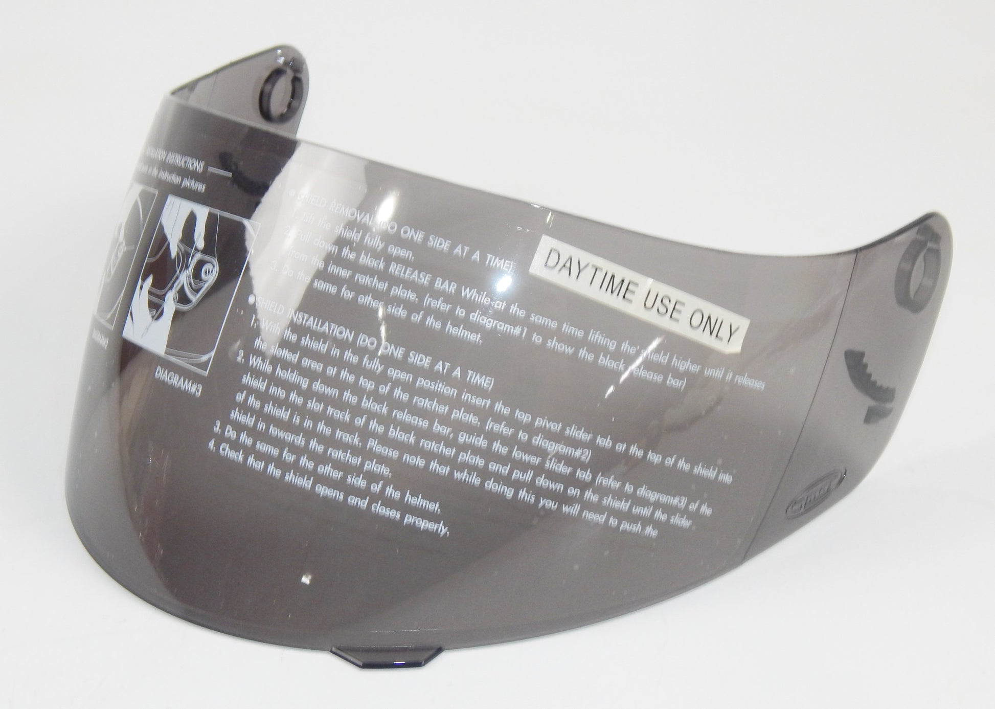 GMAX FULL FACE HELMET GM38/GM69 SINGLE LENS SHIELD VISOR SMOKE GREY MOTORCYCLE - MotoRaider