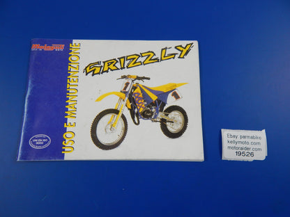 MALAGUTI GRIZZLY 10 12 OWNER MANUAL MAINTENANCE BOOK ITALIAN MINI MOTOCROSS - MotoRaider