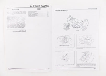 HONDA NT650V-4 WORKSHOP MANUAL REPAIR MECHANICAL SERVICE BOOK ITALIAN - MotoRaider