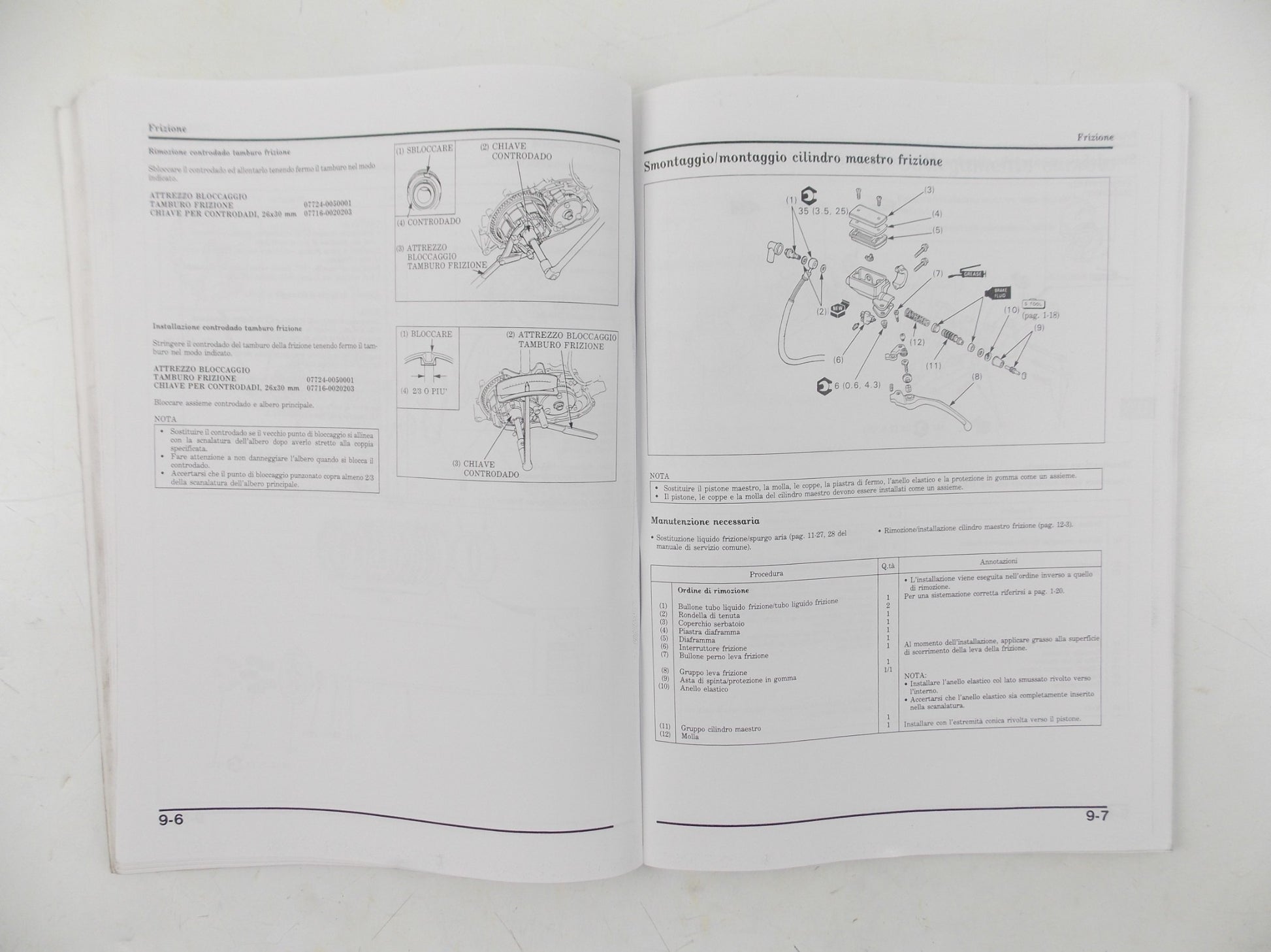 COPY 1999 HONDA VFR750FL WORKSHOP MANUAL REPAIR BOOK  ITALIAN - MotoRaider