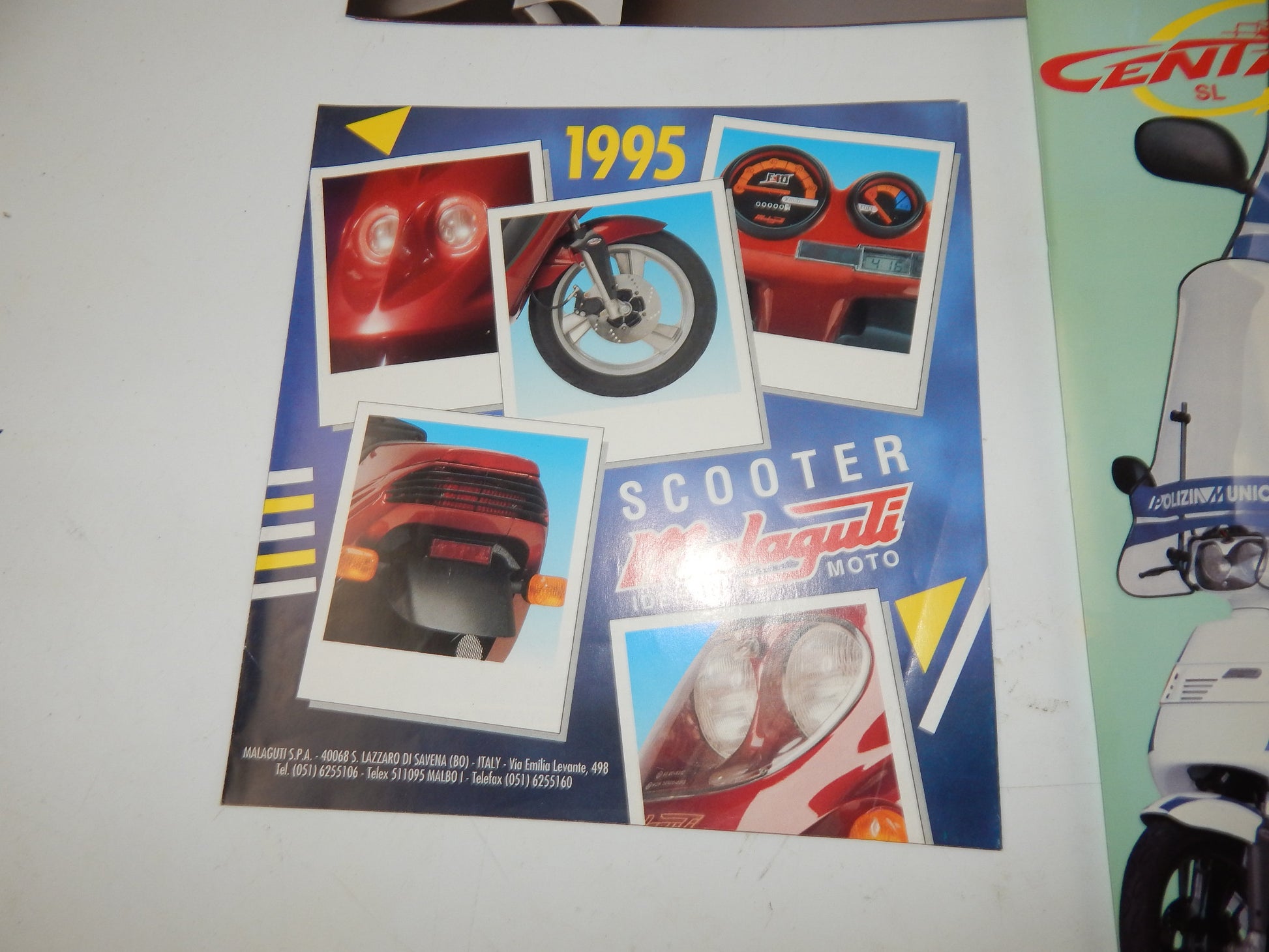 12 MALAGUTI DEALER BROCHURE 1990-2000's SCOOTER FANTOM CENTRO GRIZZLY ITALY - MotoRaider