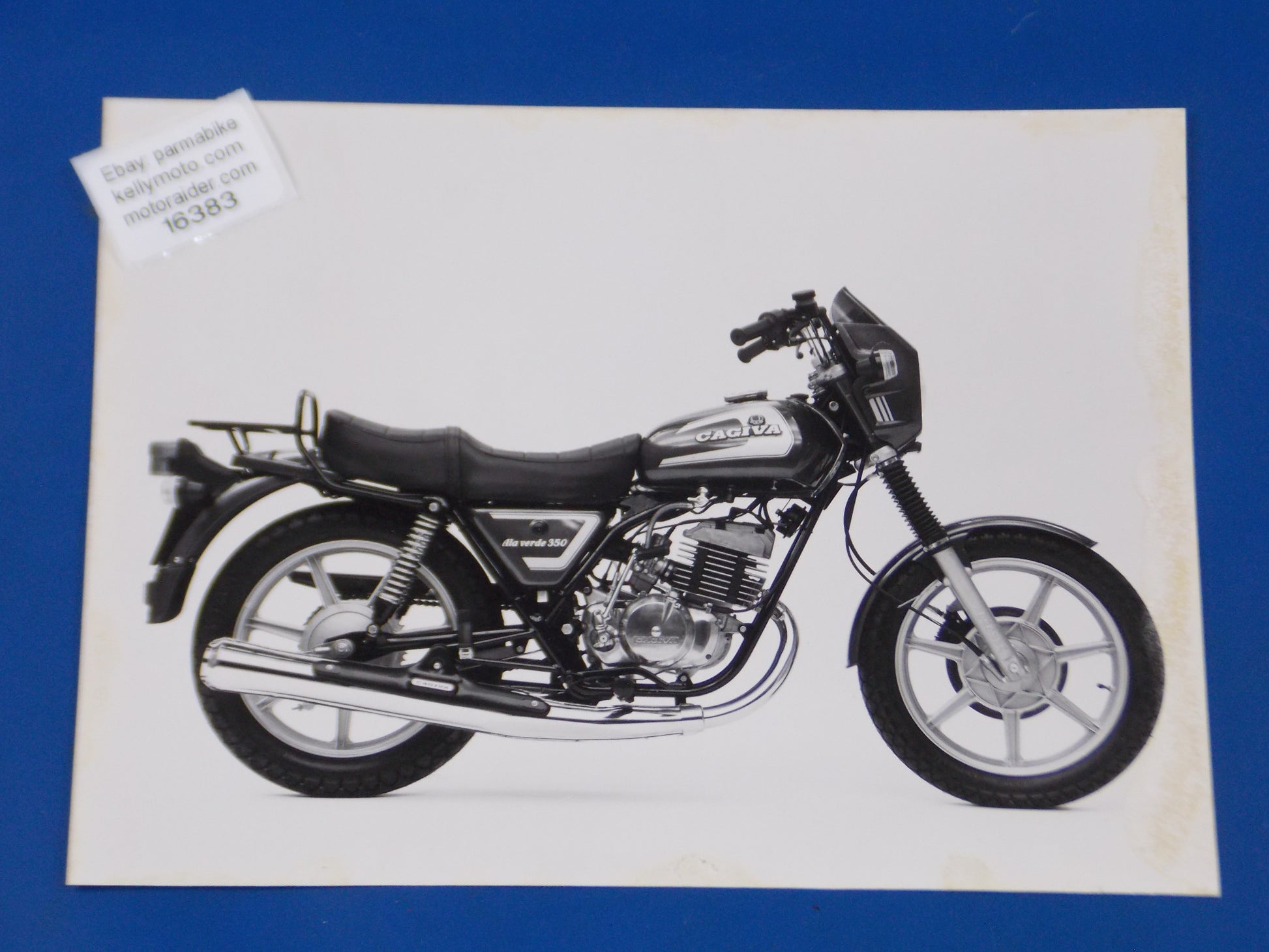 1980's CAGIVA ALA VERDE 350 ORIGINAL DEALER PHOTO VINTAGE BROCHURE 7x9.5" - MotoRaider