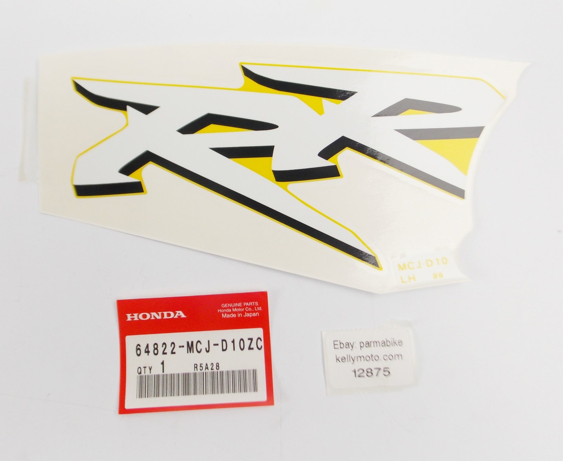 OEM HONDA 2003 CBR900RR MARK STICKER LEFT LOWER COWL TYPE6 64822-MCJ-D10ZC - MotoRaider