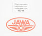 JAWA MOTORCYCLE RED STICKER EMBLEM DECAL 3x1.5" VINTAGE ENDURO CROSS CZ - MotoRaider