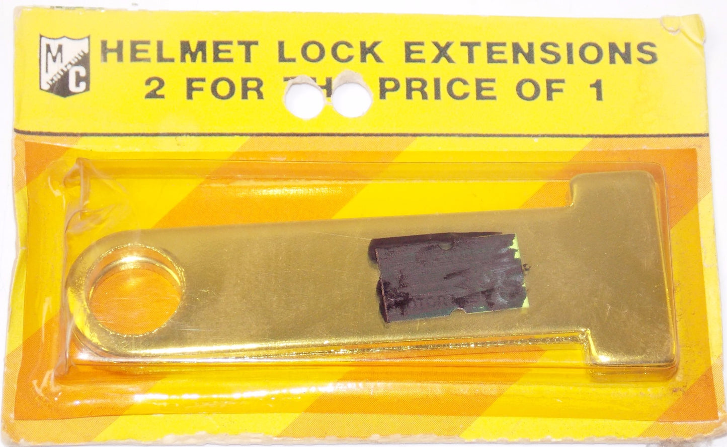 MC ENTERPRISES 2 HELMET STEEL LOCK EXTENSIONS 492 - MotoRaider