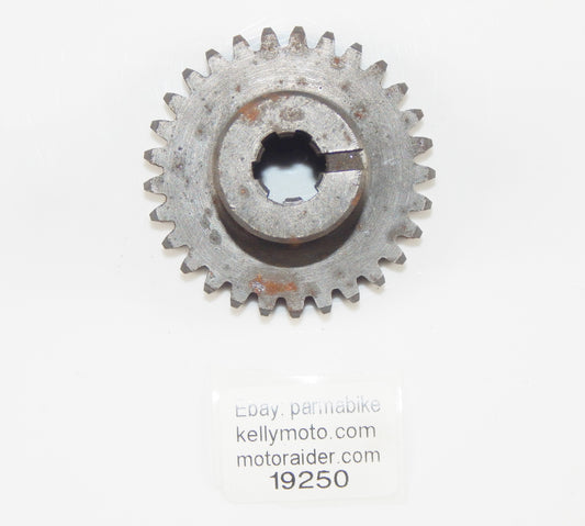 1970's VINTAGE HUSQVARNA 4-SPEED AUXILIAR SHAFT DRIVE GEAR CRANSHAFT 29T - MotoRaider