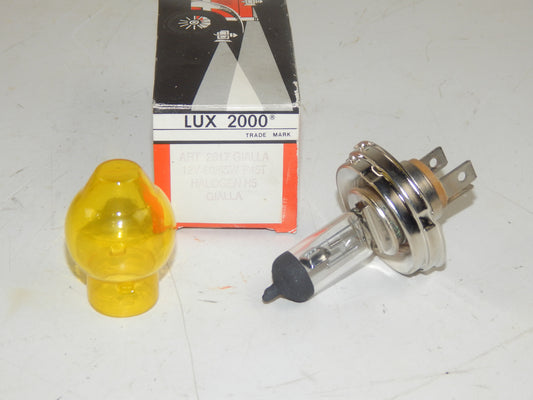 LIGHT BULB LUX 2000 2817 YELLOW 60/55W 12V P45T HALOGEN H5 HEADLIGHT VINTAGE - MotoRaider