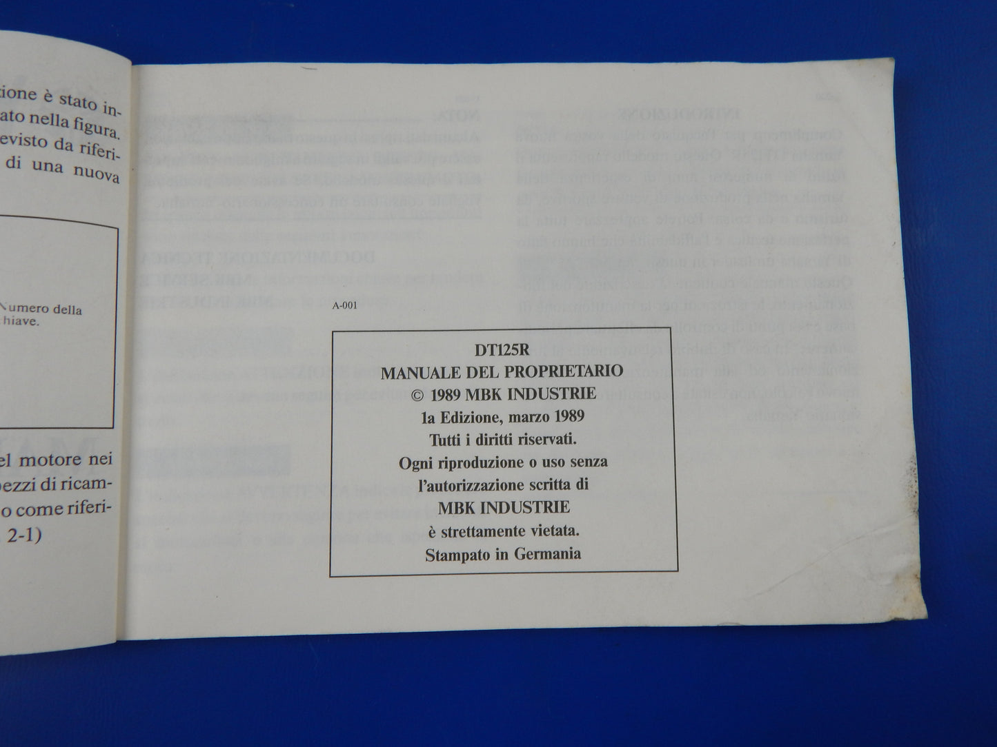 1989 YAMAHA DT125R USER OWNER MANUAL BOOK  3PY-F8199-WO VINTAGE - MotoRaider