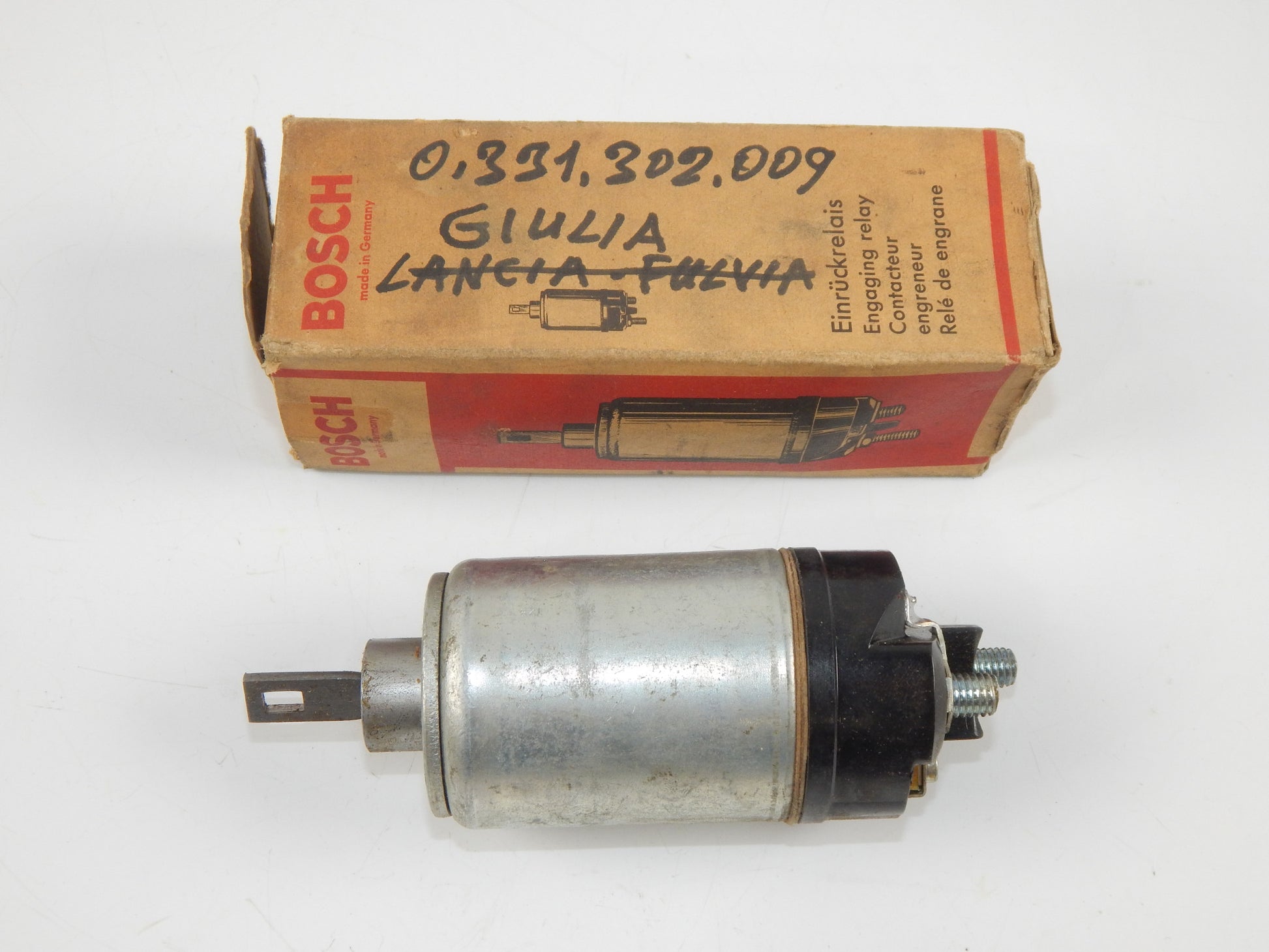 BOSCH ENGAGING RELAY 6 VOLTS GIULIA ALFA 0.331.302.009 VINTAGE - MotoRaider