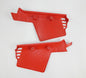 1984-1985 AIM ENDURO 50 ZEC RIGHT LEFT FRAME SIDE COVER PANEL NUMBER PLATE RED - MotoRaider