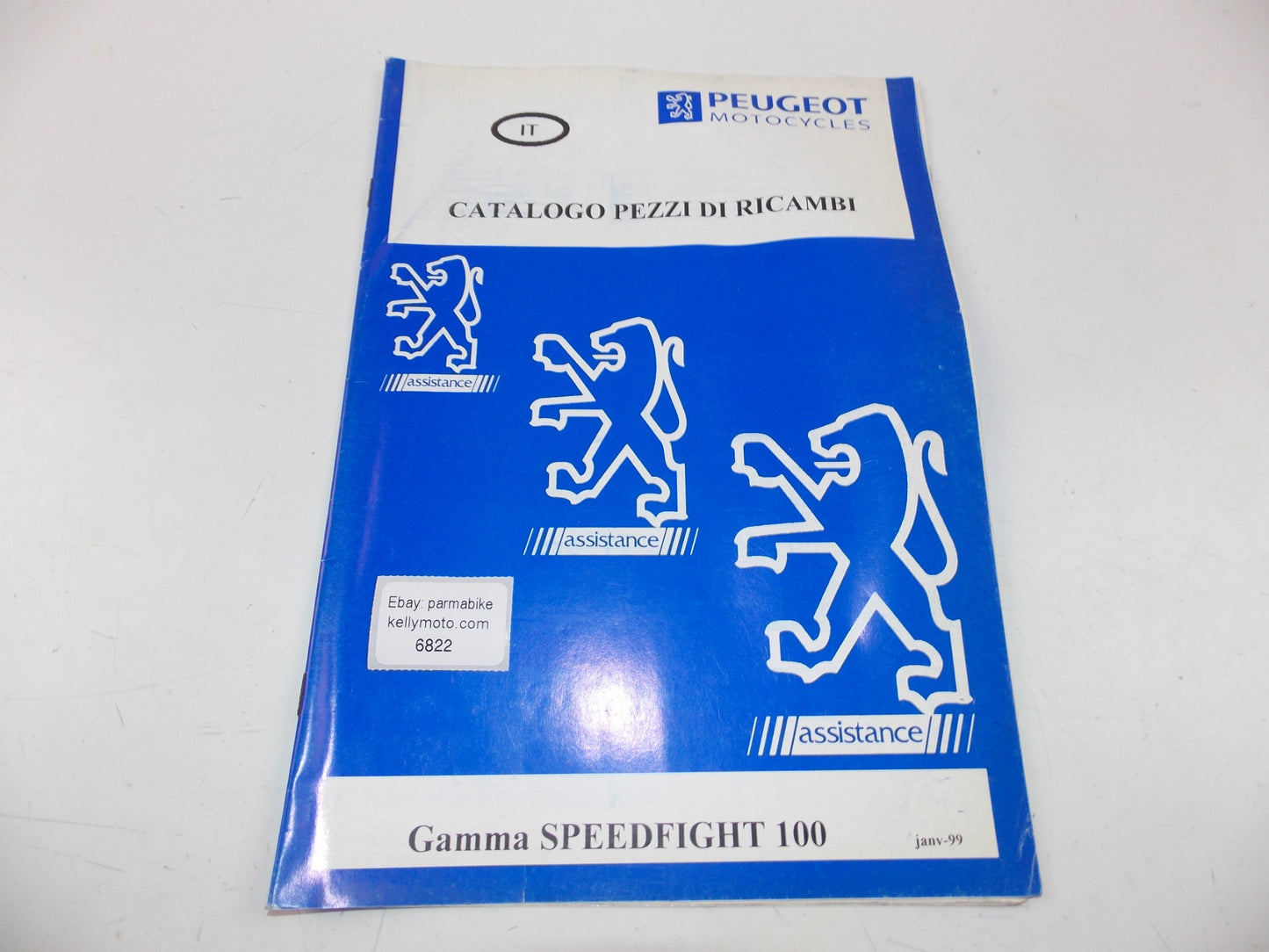 01/1999 SPARE PARTS CATALOG BOOK MANUAL PEUGEOT GAMMA SPEEDFIGHT 100 ITALIAN - MotoRaider