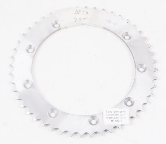 ALLOY REAR WHEEL SPROCKET 48T BETA GILERA APRILIA CAGIVA GRIMECA VINTAGE ITALY - MotoRaider