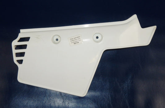 1984-85 AIM ENDURO 50 ZEC FRAME LEFT SIDE COVER PANEL NUMBER PLATE WHITE VINTAGE - MotoRaider