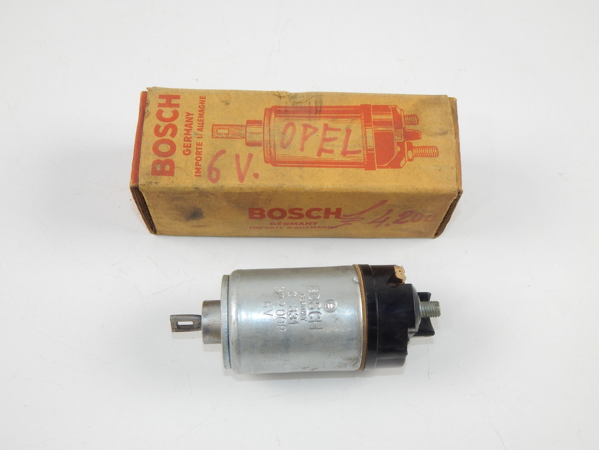 BOSCH STARTER MOTOR MAGNETIC SWITCH 6V OPEL KADET GT REKOR ADMIRAL 0.331.302.008 - MotoRaider