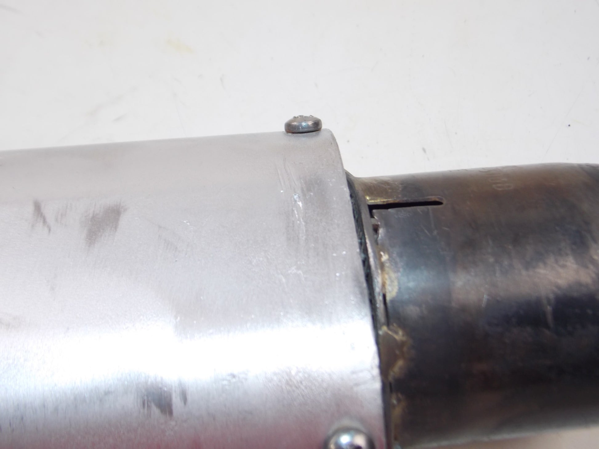 HUSQVARNA 1980's ALUMINUM SPARK ARRESTER L=485MM INLET D=18MM MUFFLER EXHAUST - MotoRaider