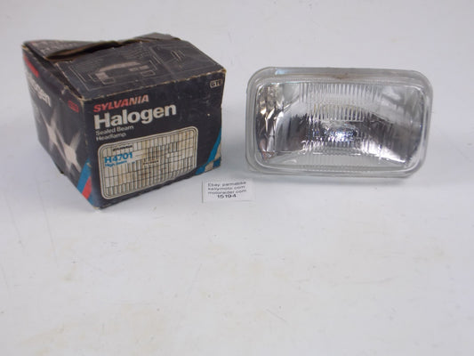 VINTAGE SEALED BEAM SYLVANIA H4701 HIGH BEAM HALOGEN HEADLAMP RECTANGULAR - MotoRaider