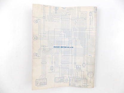 1980.5 SUZUKI WIRING DIAGRAMS CATALOG BOOK MANUAL ENGLISH 99512-01820-01E - MotoRaider