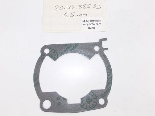 NOS OEM HUSQVARNA 1988 WRK 125 MOTOR CYLINDER BASE GASKET 0.5 mm 80C038533 - MotoRaider