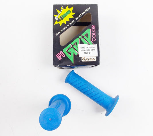 NOS ORION HANDLEBAR HAND LIGHT BLUE RUBBER GRIPS 22mm 25mm ENDURO CROSS STREET - MotoRaider