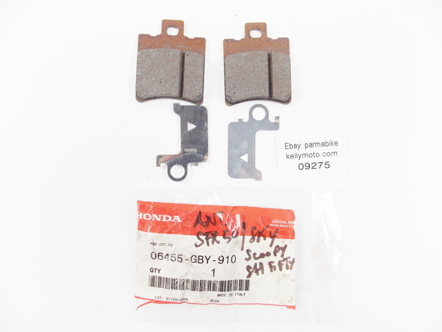 NOS OEM HONDA SFX SKY 50cc 1997-2001 FRONT BRAKE PADS SET 06455-GBY-910 - MotoRaider