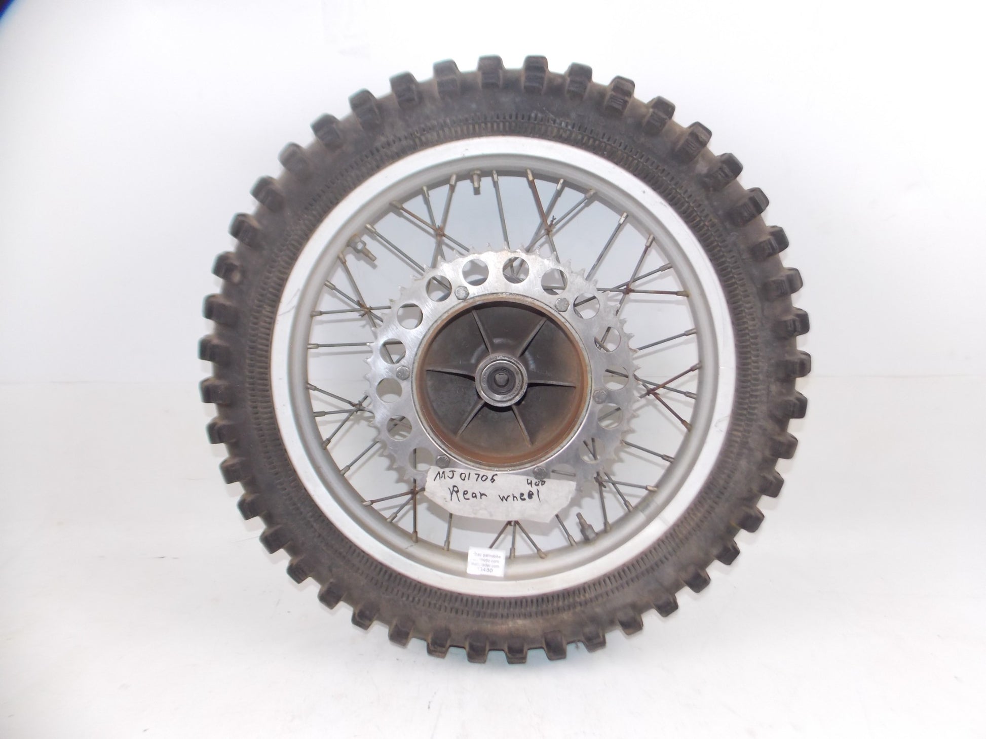 18" REAR WHEEL RIM HUB SPOKE SPROCKET HUSQVARNA 1972 125 WR CR MJ-0170 VINTAGE - MotoRaider