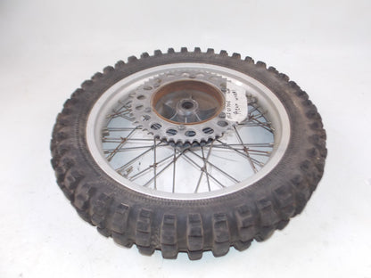 18" REAR WHEEL RIM HUB SPOKE SPROCKET HUSQVARNA 1972 125 WR CR MJ-0170 VINTAGE - MotoRaider