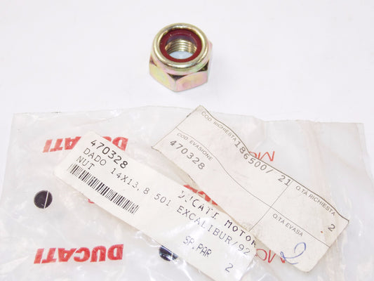 NOS OEM CAGIVA 1992 EXCALIBUR 350 | 501 MORINI NUT 14X13,8 470328 - MotoRaider