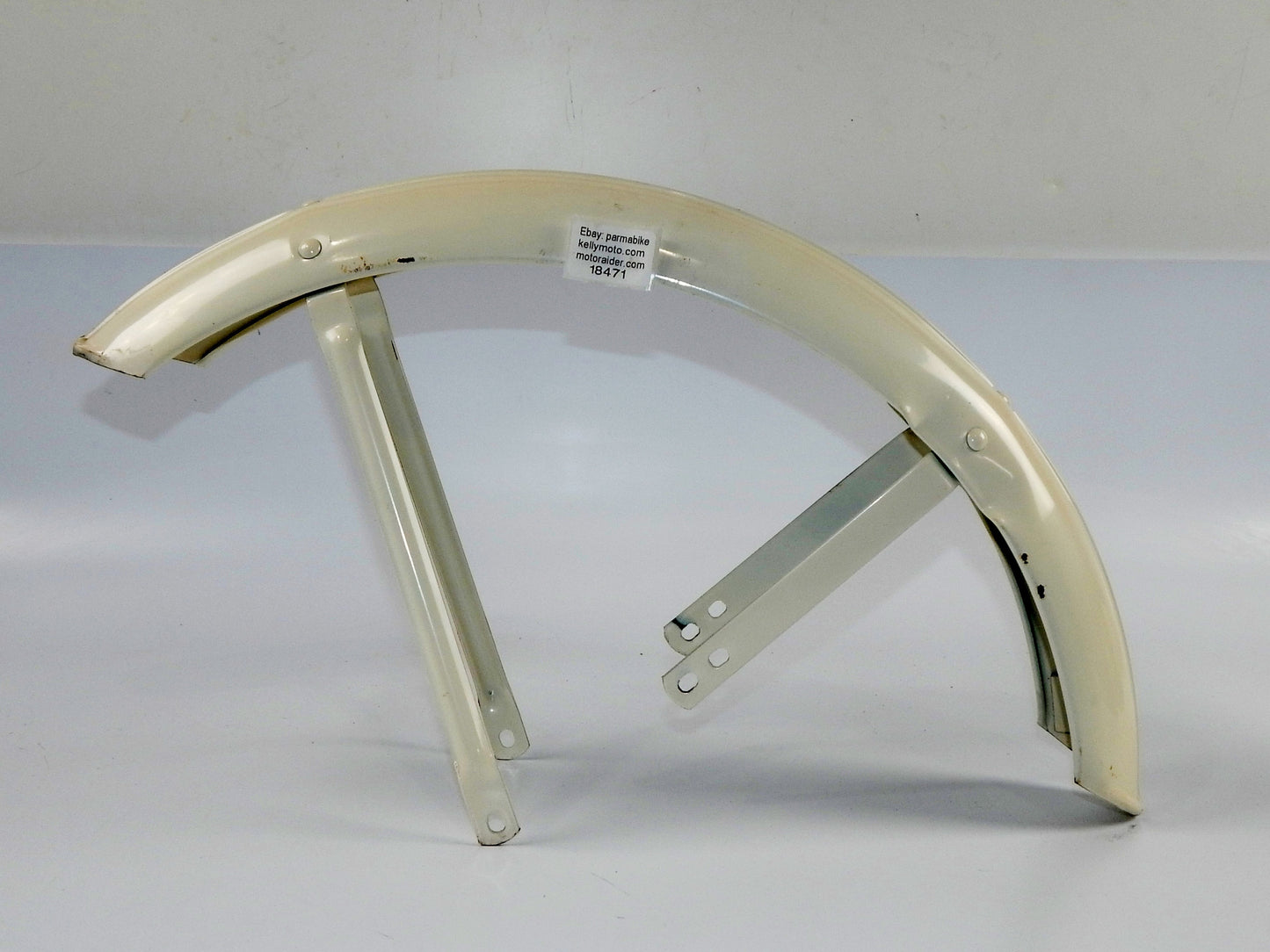 VINTAGE ITALY DUCATI MOTORCYCLE MOPED MUDGUARD FRONT FENDER L=34'' W=4" 00396730 - MotoRaider