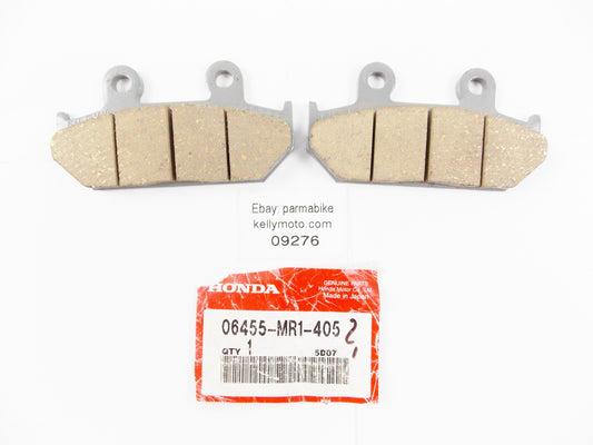 NOS OEM 1988-1993 HONDA VT600 FRONT BRAKE PADS SET 06455-MR1-405 - MotoRaider