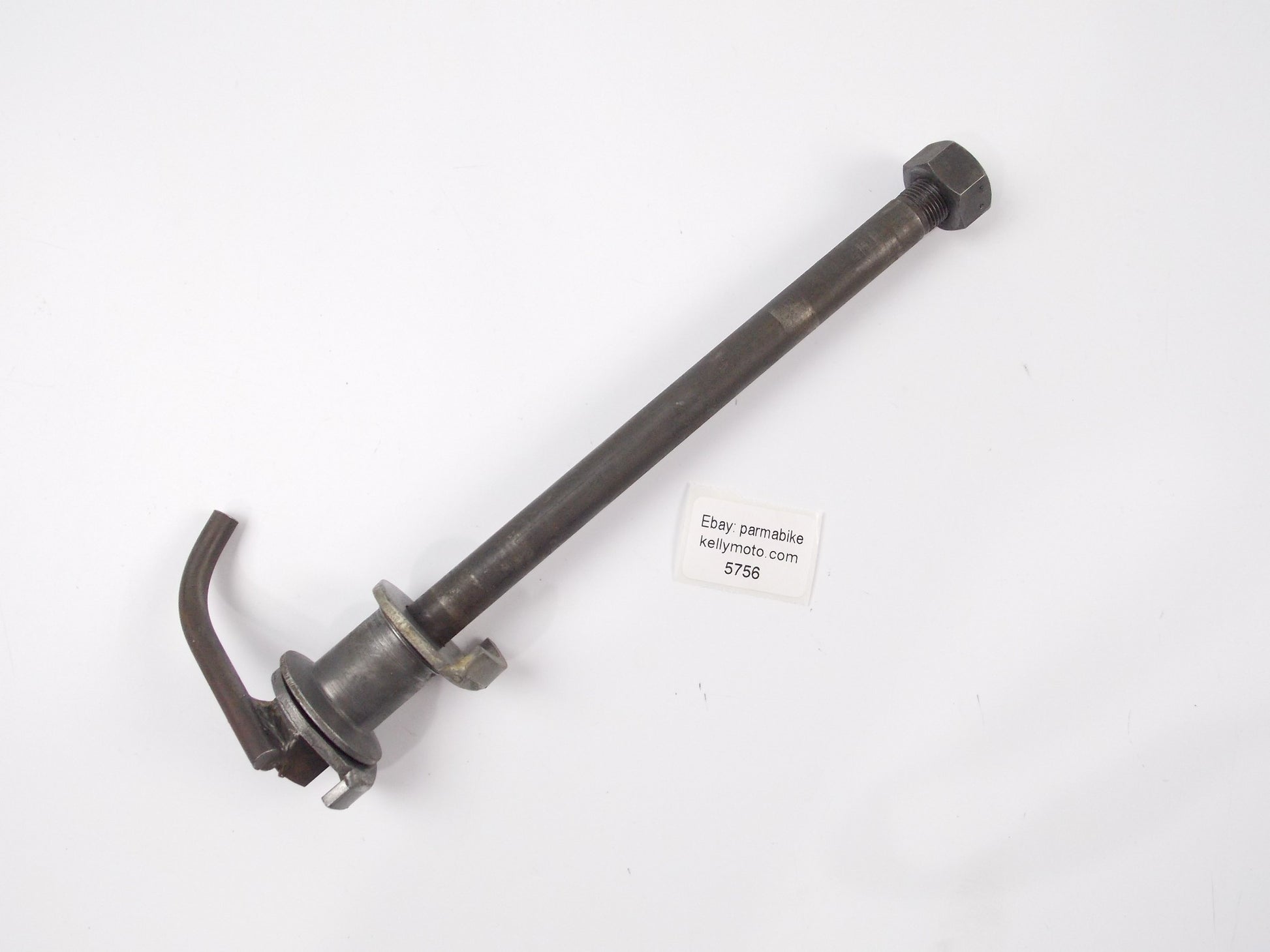 1987 HUSQVARNA WR430 REAR WHEEL BOLT AXLE L=263mm D=15mm SPACER NUT - MotoRaider