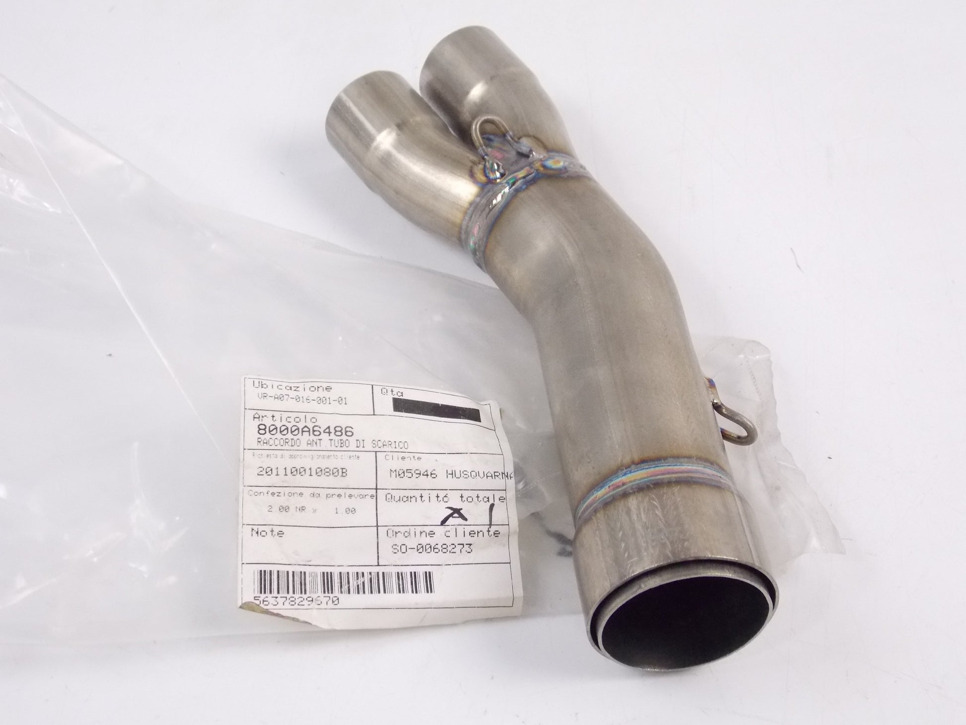 OEM HUSQVARNA 2006-2007 SM 400R/TE 510 JOINT EXHAUST PIPE FRONT 8000A6486 - MotoRaider