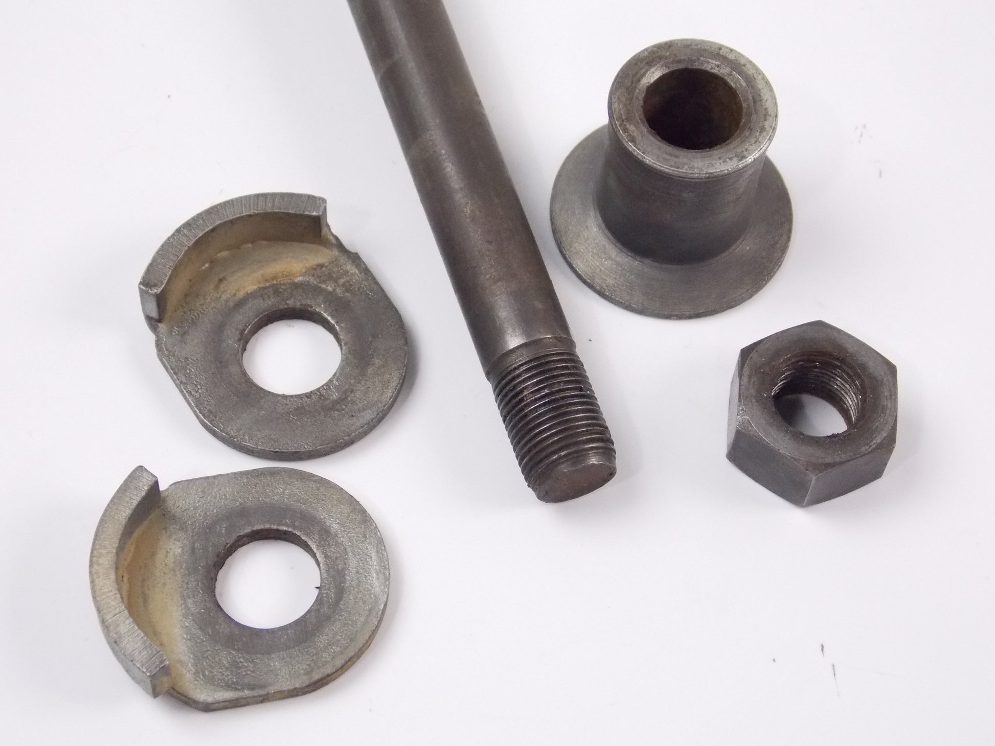 1987 HUSQVARNA WR430 REAR WHEEL BOLT AXLE L=263mm D=15mm SPACER NUT - MotoRaider