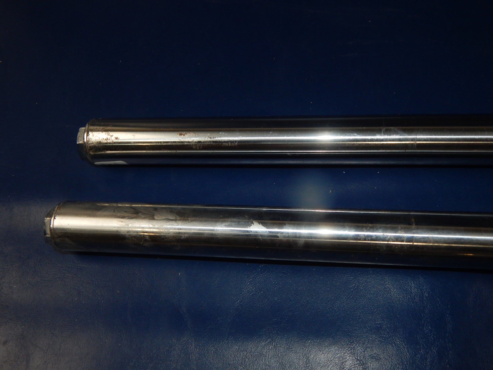 1pr SUZUKI FRONT FORK SUSPENSION LEG 35mm TUBE STANCHION L=810mm GT GS VINTAGE - MotoRaider