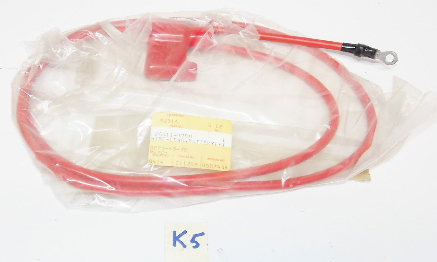 NOS KAWASAKI JET SKI 1989 1990 JB650 BATTERY POSITIVE WIRE LEAD CABLE 26011-3750 - MotoRaider