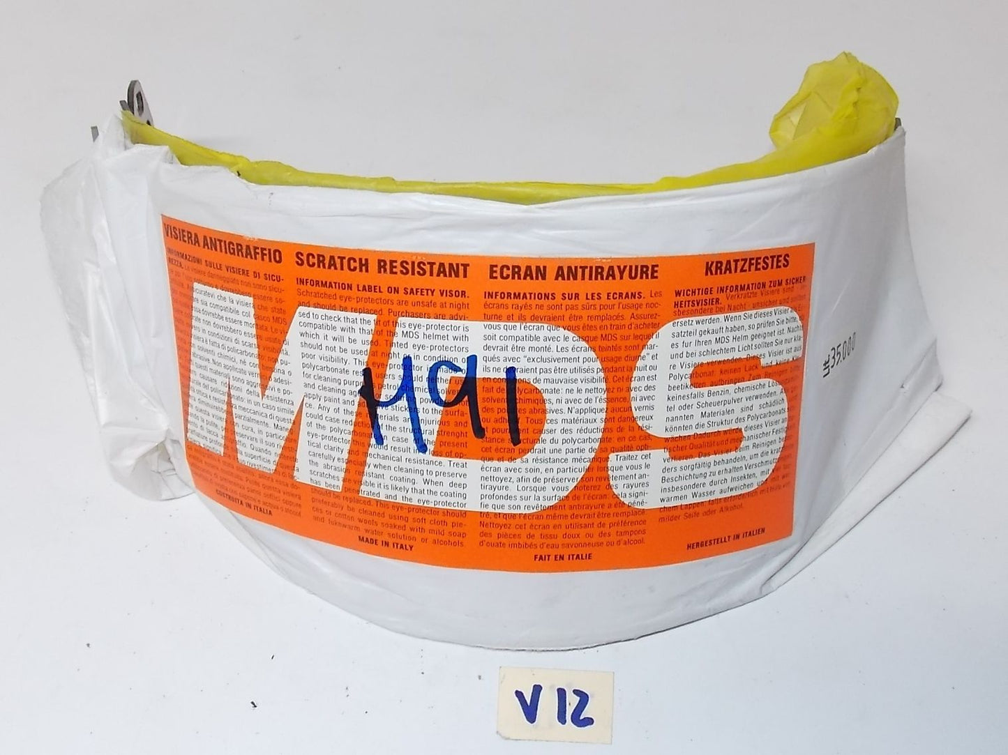 NEW NOS MDS M91 HELMET GRAY VISOR SCREEN PROTECTOR SHIELD AGV - MotoRaider