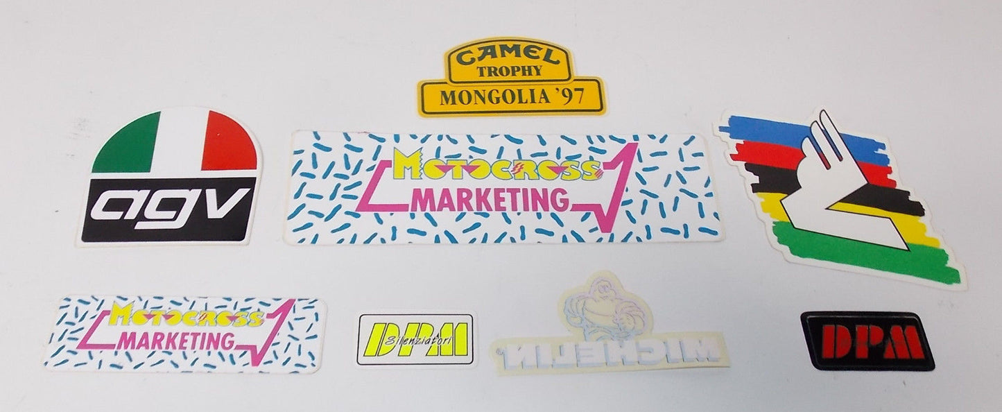 1990'S DECALS STICKERS MARKS HELMETS VILLA CAMEL MOTOCROSS DPM MICHELIN #25 - MotoRaider