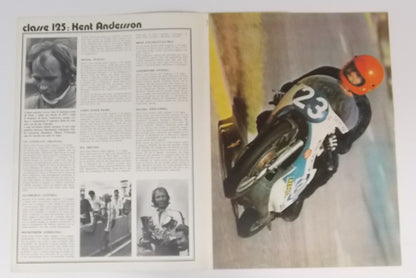 1973 KASCO ITALIAN MAGAZINE AGOSTINI ANDERSSON DE COSTER WITH POSTER STICKERS GP - MotoRaider