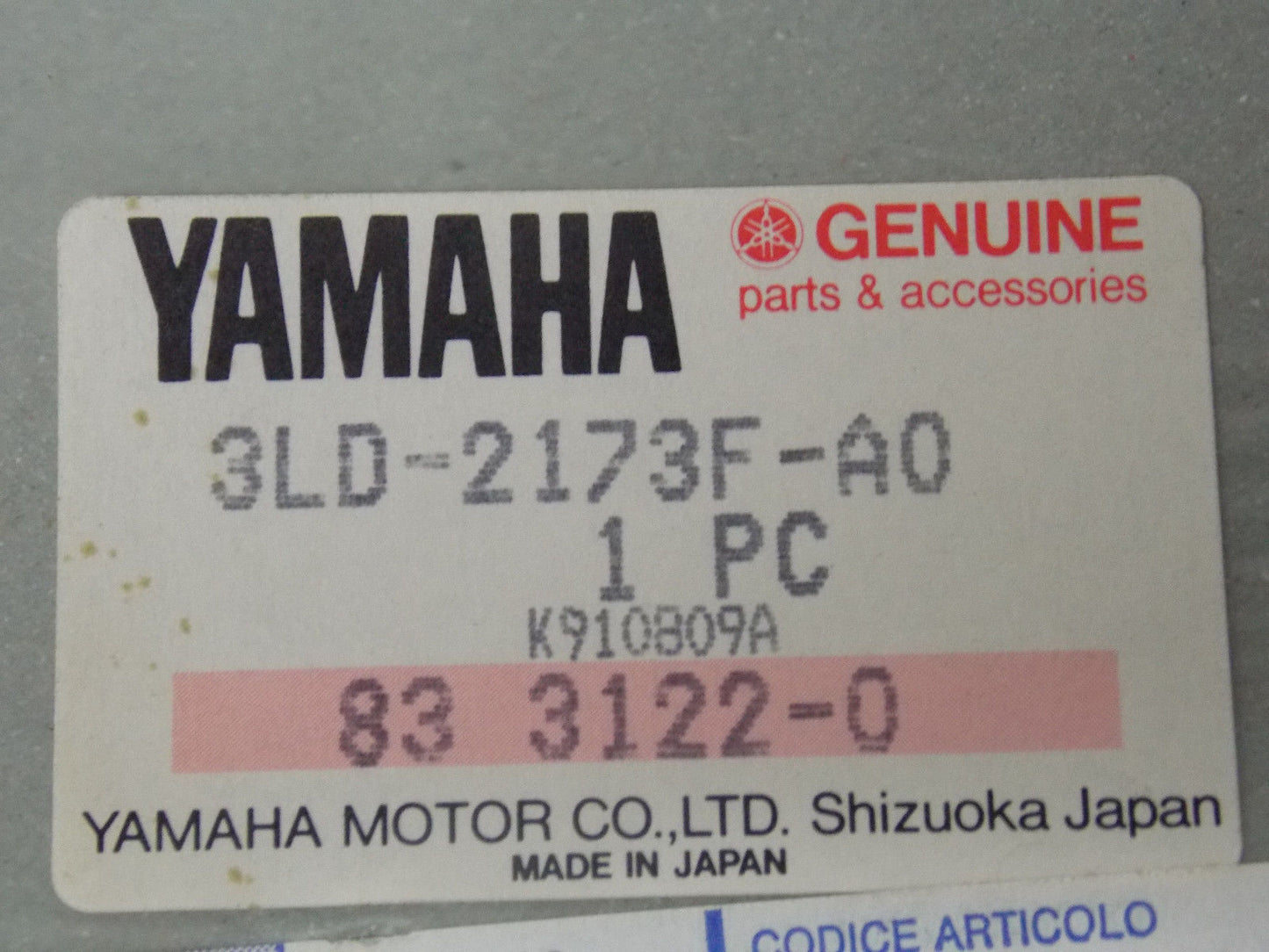 NOS OEM YAMAHA 1992 XTZ750 SIDE COVER DECAL EMBLEM STICKER GRAPHIC 3LD-2173F-A0 - MotoRaider