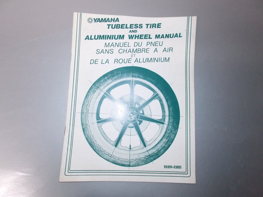 NEW YAMAHA 1978 TUBELESS TIRE AND ALUMINIUM WHEEL MANUAL BOOK 90894-03005 - MotoRaider