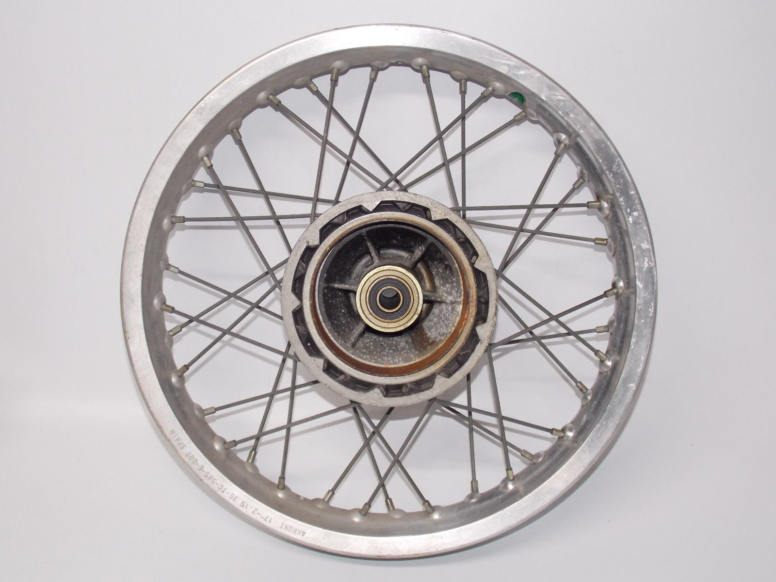 NOS 1985 1986 CAGIVA ELEFANT 2 200 350 REAR WHEEL 2.15x17" AKRONT RIM HUB 43880 - MotoRaider