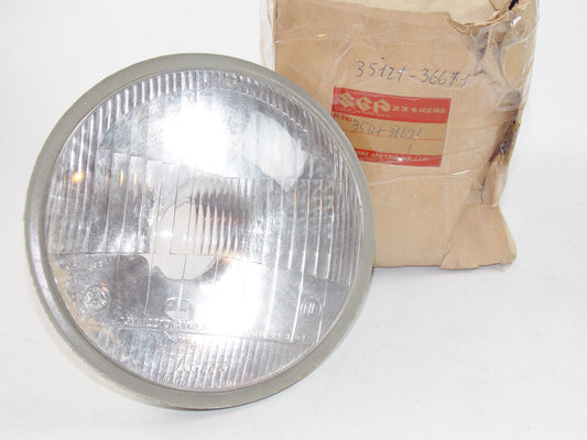 NOS OEM NEW SUZUKI 1978 GS400 GS400E HEADLIGHT LAMP UNIT REFLECTOR 35121-36671 - MotoRaider