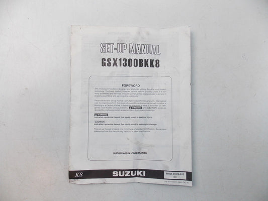 NEW SUZUKI 2007 SETUP MANUAL GSX1300BKK8 ENGLISH  99505-01018-01E - MotoRaider