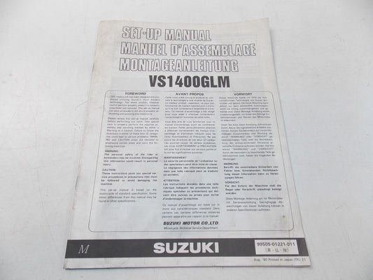 NEW SUZUKI SETUP MANUAL VS1400GLM ENGLISH FRENCH GERMAN 99505-01221-011 - MotoRaider