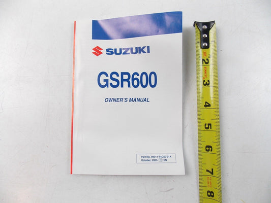 NEW SUZUKI 2005 OWNER'S MANUAL BOOK GSR1000  99011-44G50-01A - MotoRaider