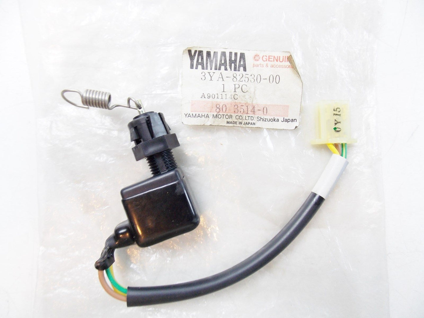 NOS OEM YAMAHA 1992 1993 STOP SWITCH ASSY FJ1200 3YA-82530-00 - MotoRaider