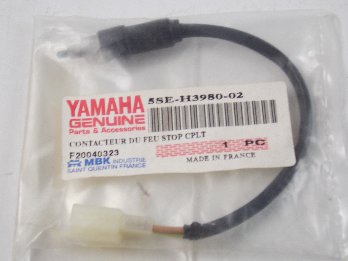 OEM NOS GENUINE YAMAHA 2002 2006 VP300 VERSITY STOP SWITCH ASSEMBLY 5SE-H3980-02 - MotoRaider