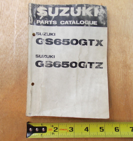 USED SUZUKI 1981  PARTS CATALOGUE BOOK GS650GTX/GTZ   99000-94646 - MotoRaider