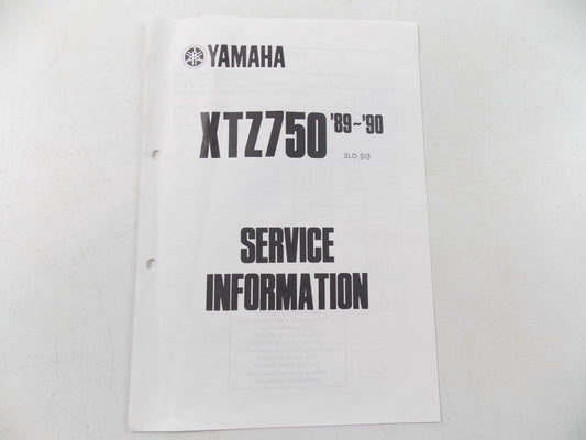 NOS YAMAHA  1989 1990  SERVICE INFORMATION MANUAL XTZ750 - MotoRaider